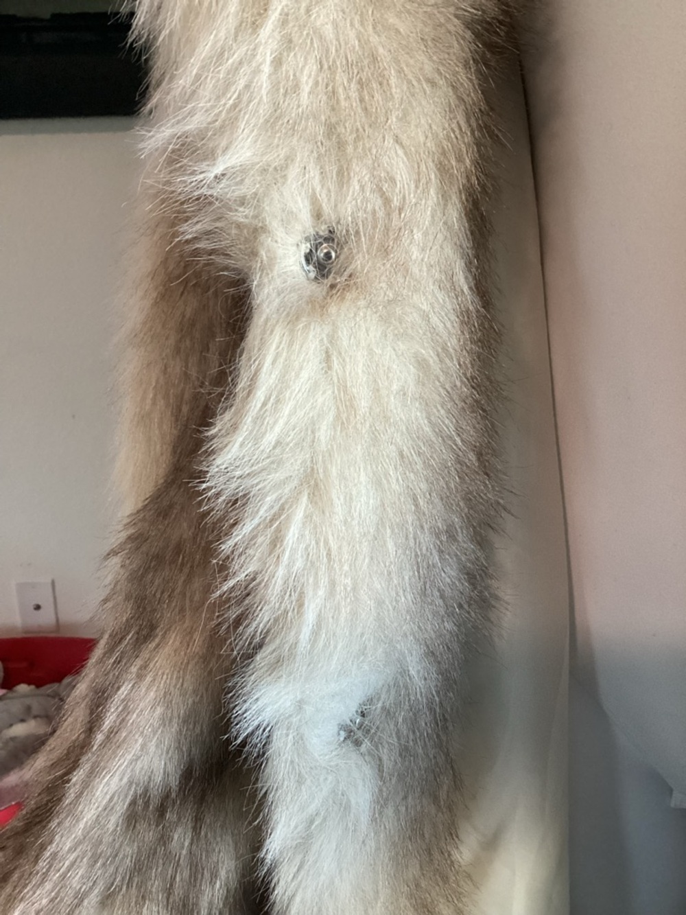 Noble Relish Faux Fur Coat S Multicolor Long Plush Jacket NWT Luxury - Picture 4 of 8